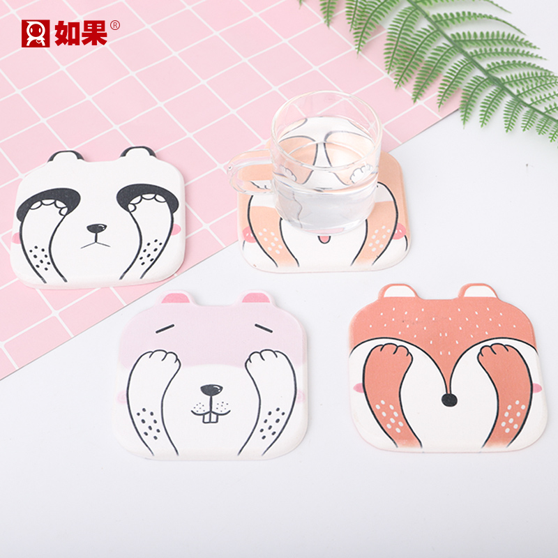 羞羞脸硅藻泥杯垫