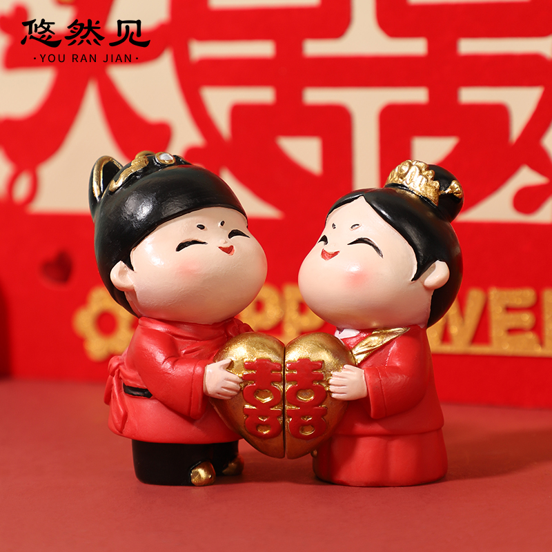 金玉良缘婚礼摆件